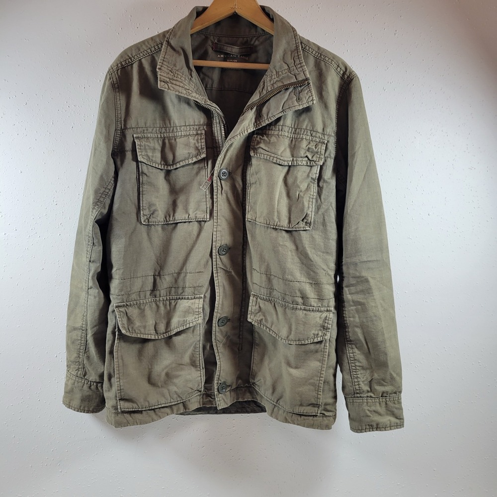 American Eagle Field Jacket Mens Small Green Excellent Ripstop Militaryโ Utility